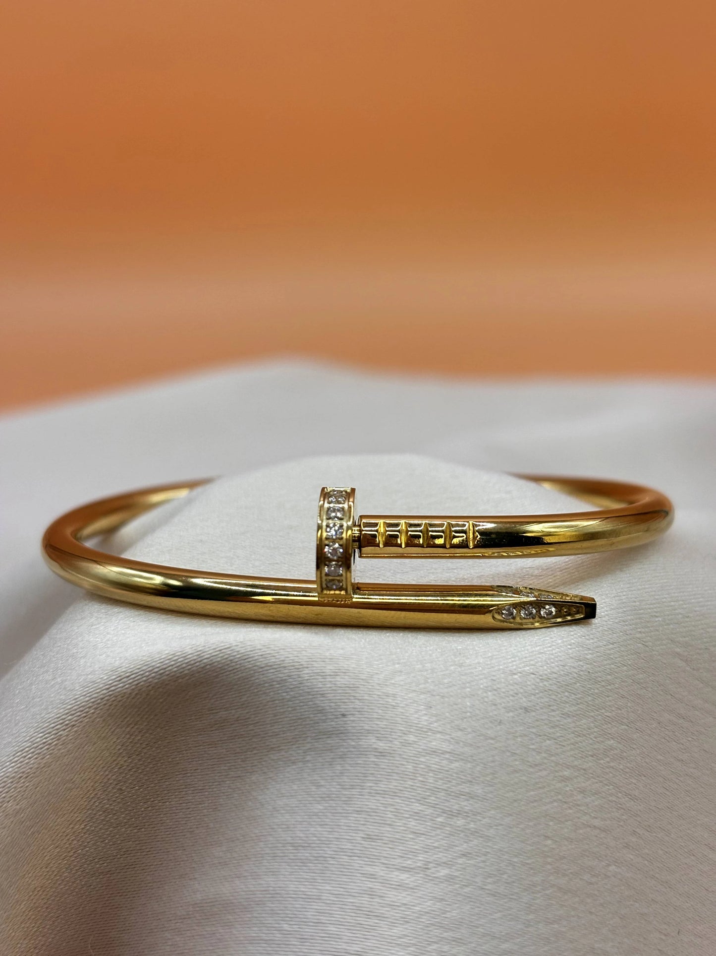 Diamond nail bangle