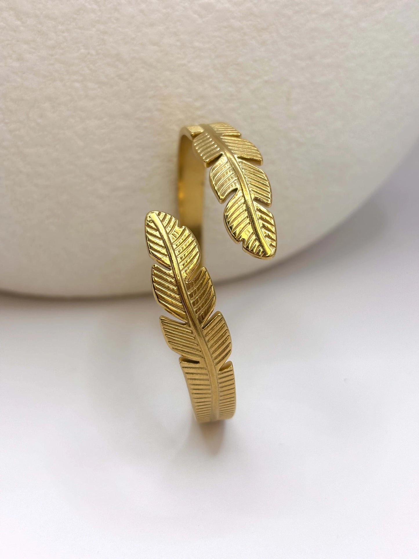 Crossed Feather bangle