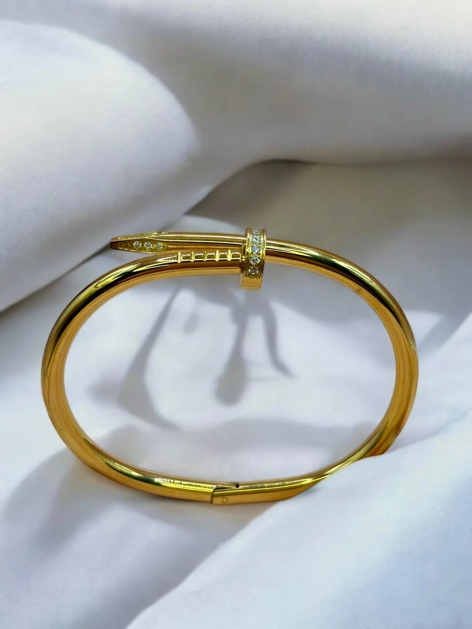 Diamond nail bangle