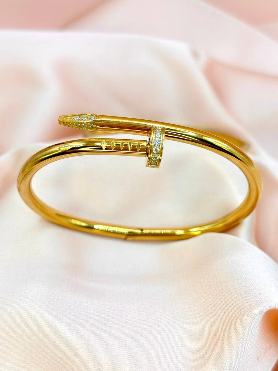 Diamond nail bangle