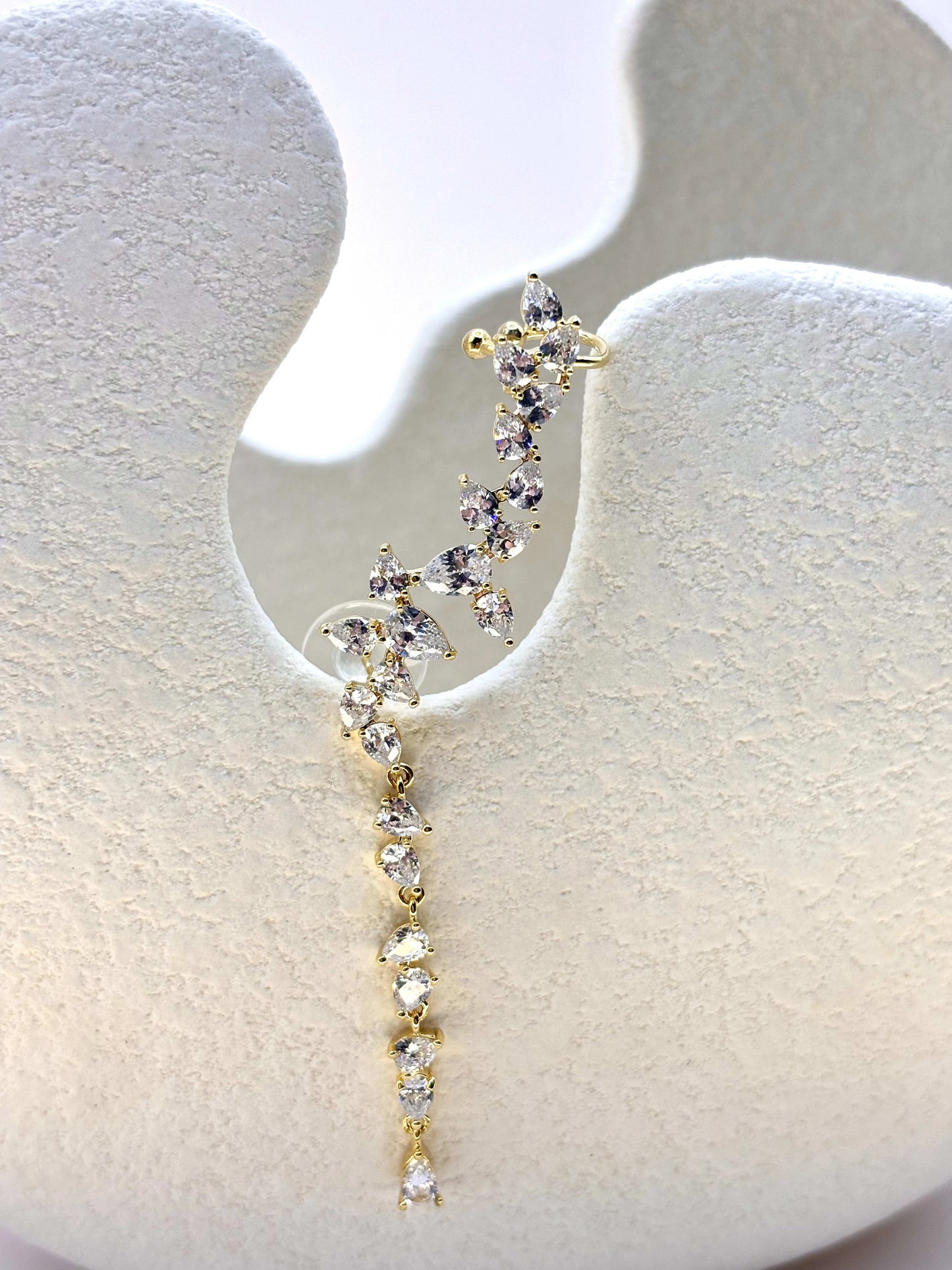 Dancing diamonds ear cuffs