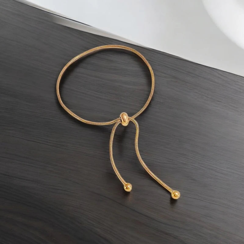 Gold slider bracelet
