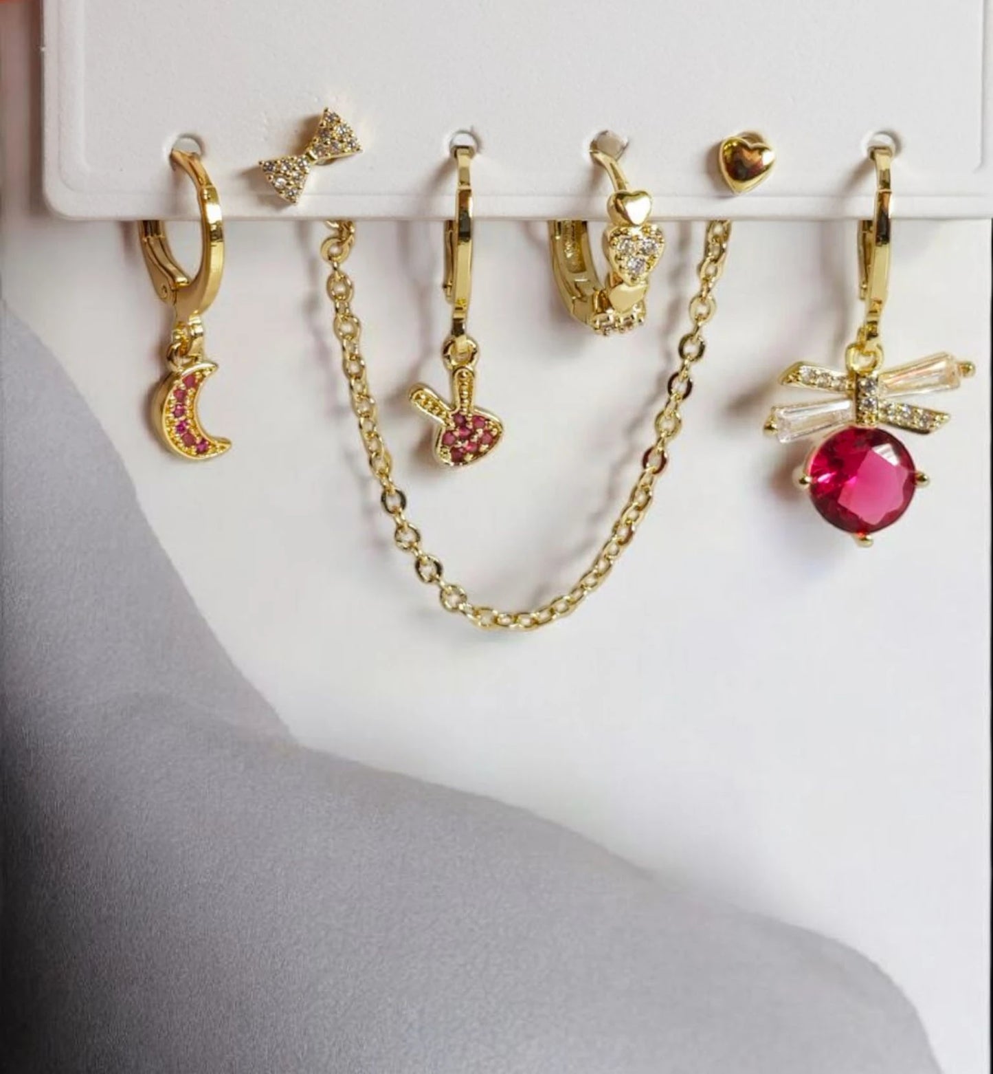 Moon & Bow charm set