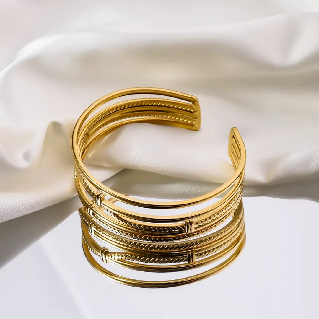 Golden strand bangle