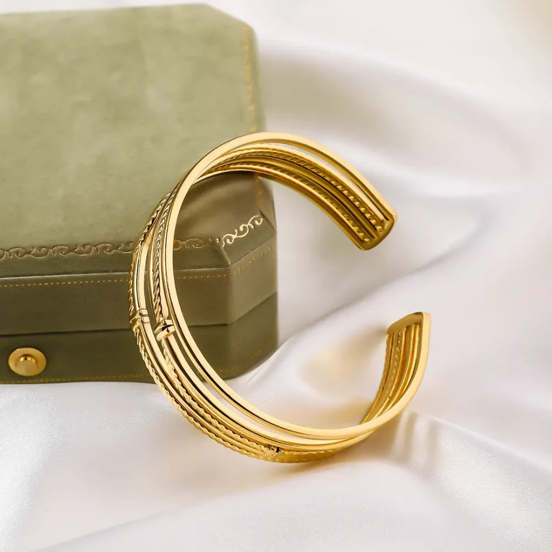 Golden strand bangle