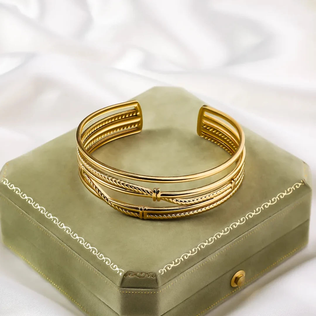 Golden strand bangle