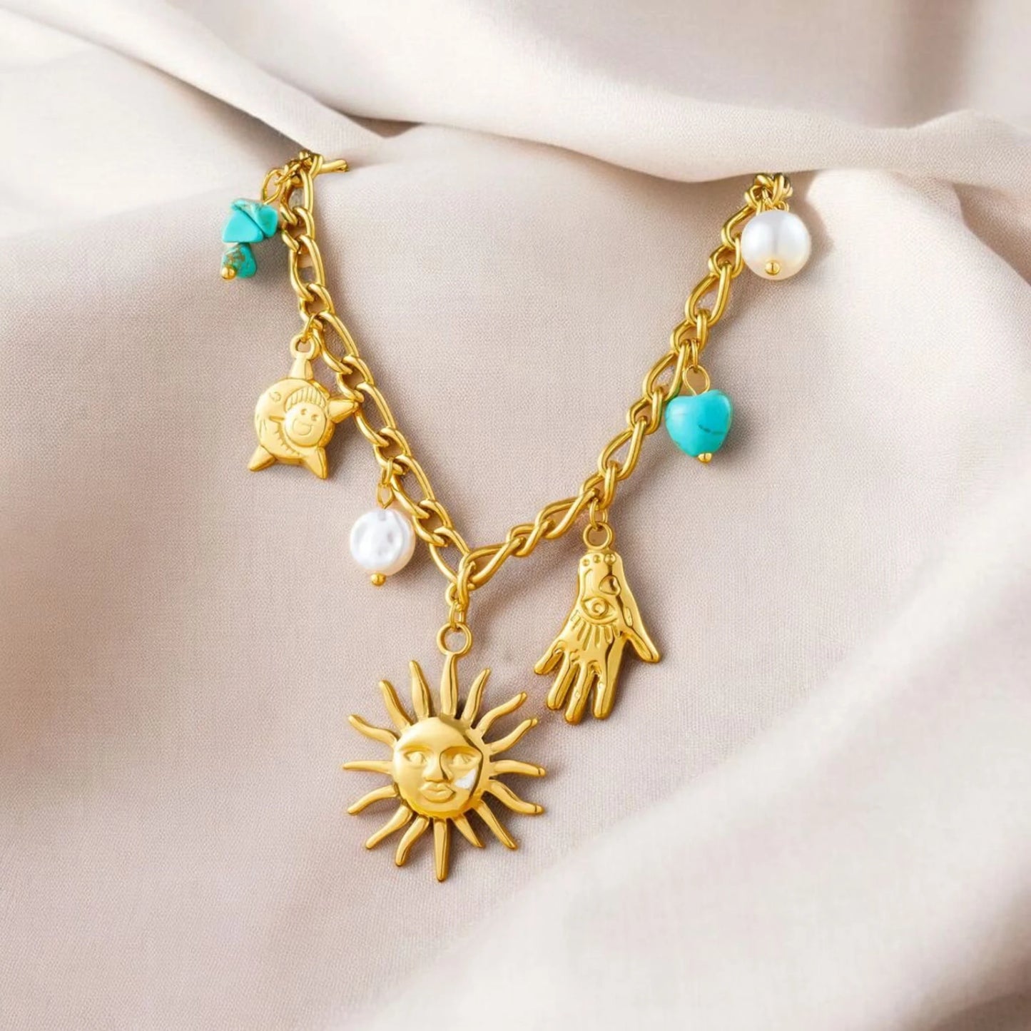 Sunbeam charm necklace