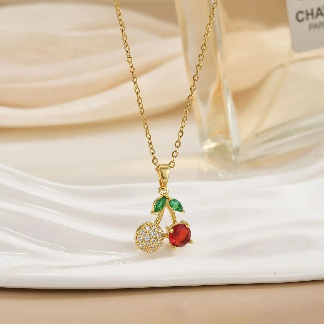 Cherry charm necklace