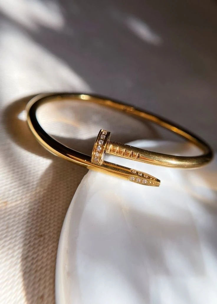 Diamond nail bangle