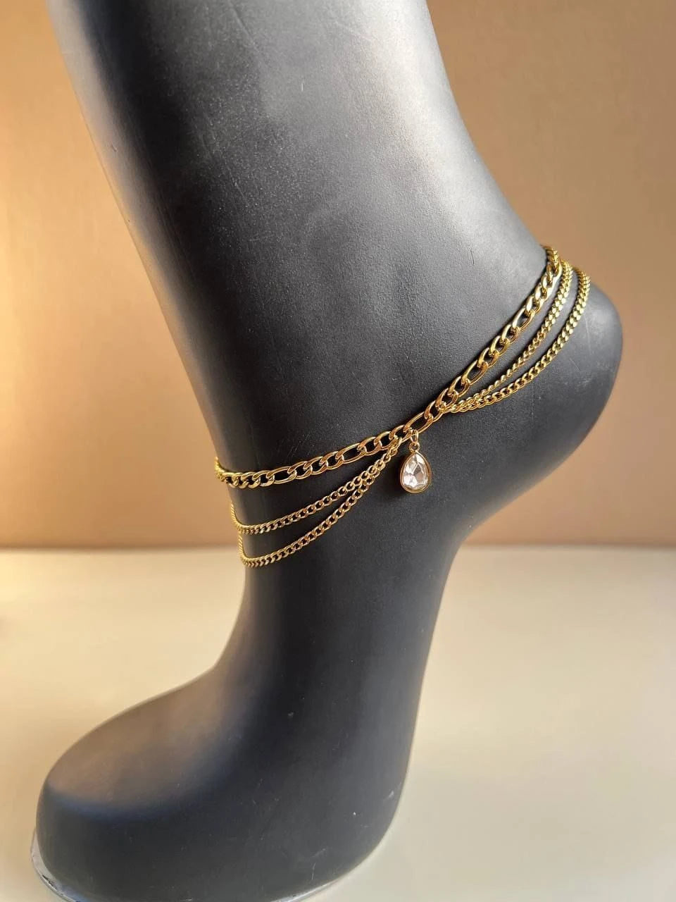 Teardrop anklet
