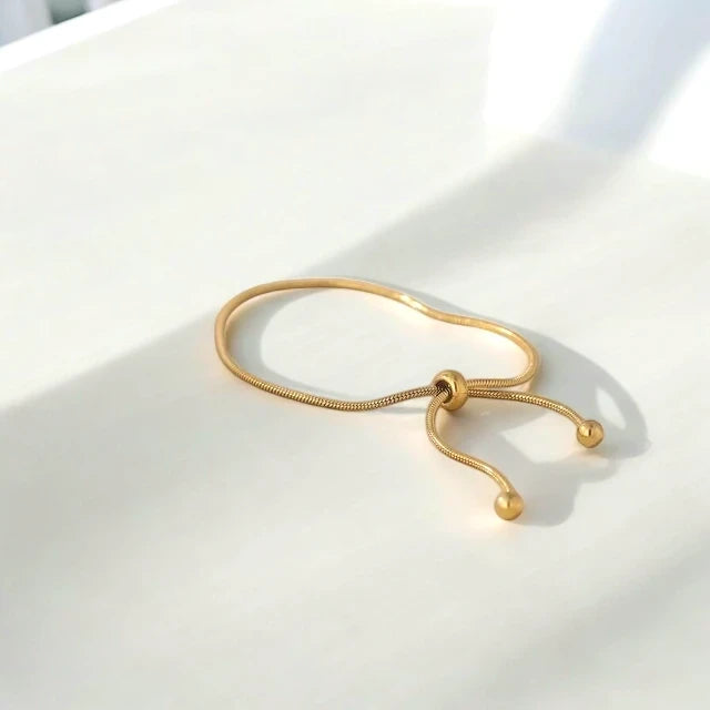 Gold slider bracelet
