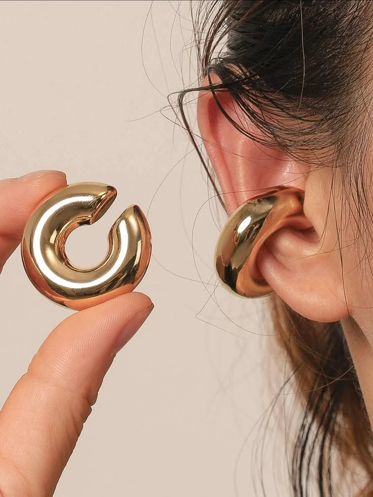 Chunky hoop earrings