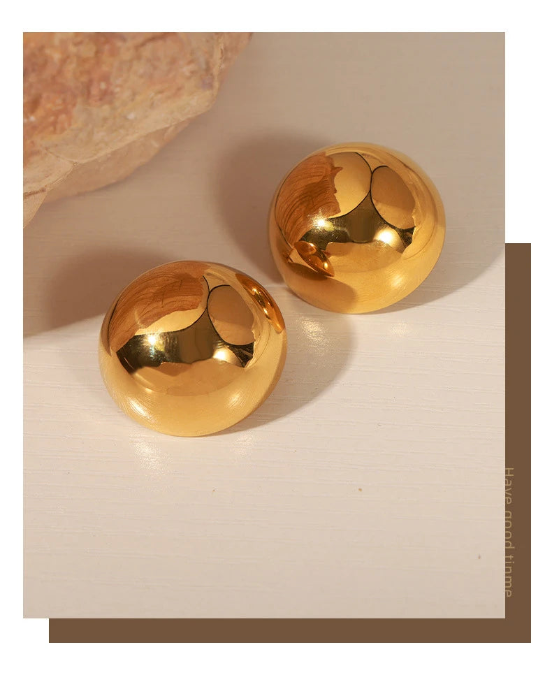 Shiny sphere earrings