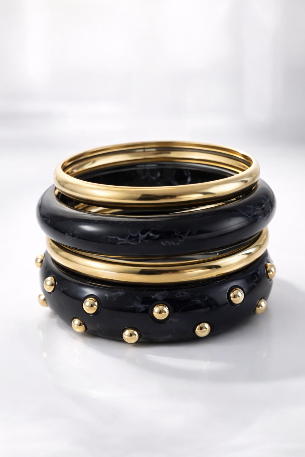 Black mod bangle set