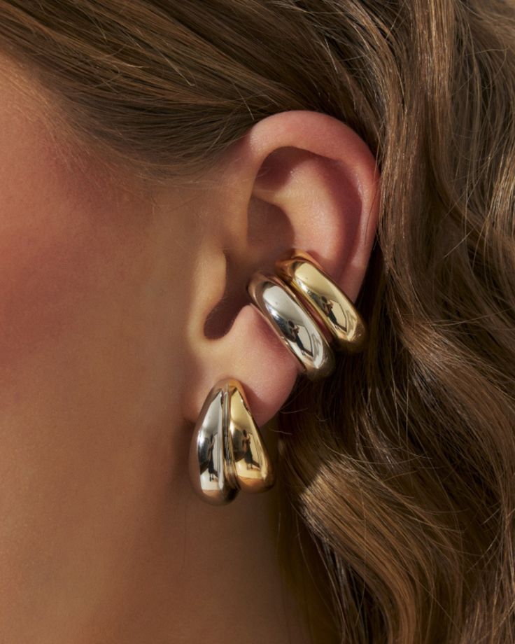 Chunky hoop earrings