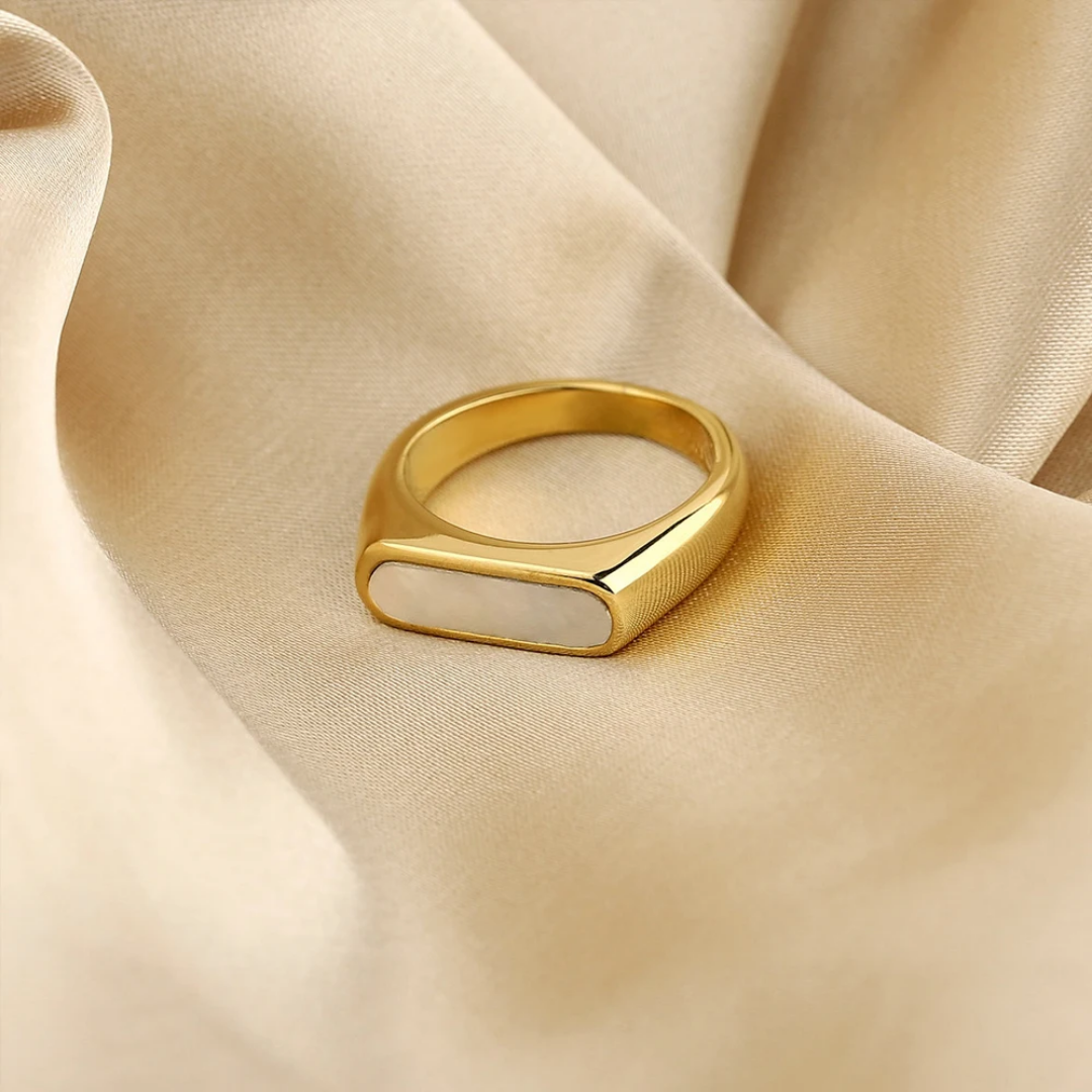 White stone ring