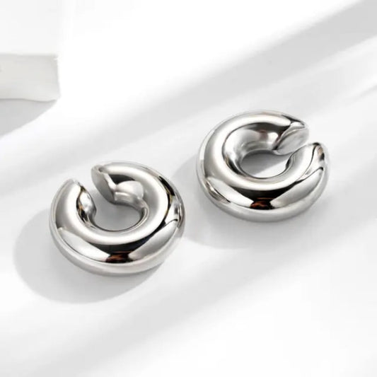 Chunky hoop earrings