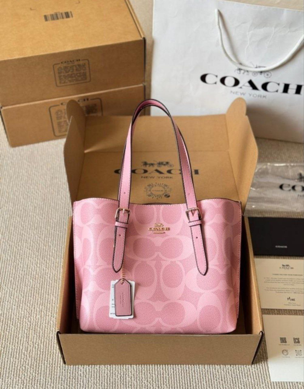 Pink Coach tote bag