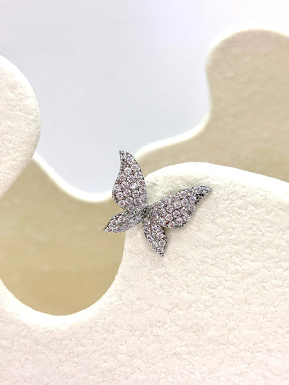 sharmming wings in silver fake piercing