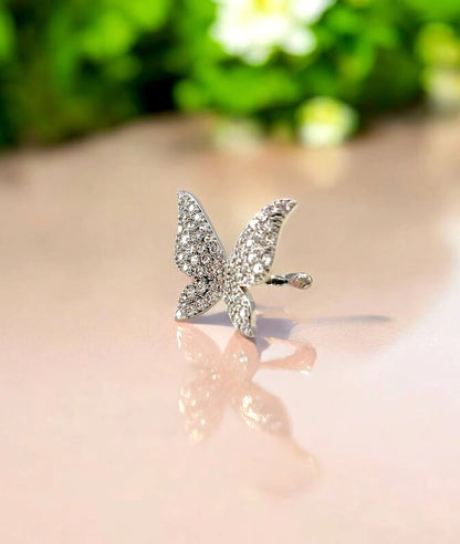 sharmming wings in silver fake piercing