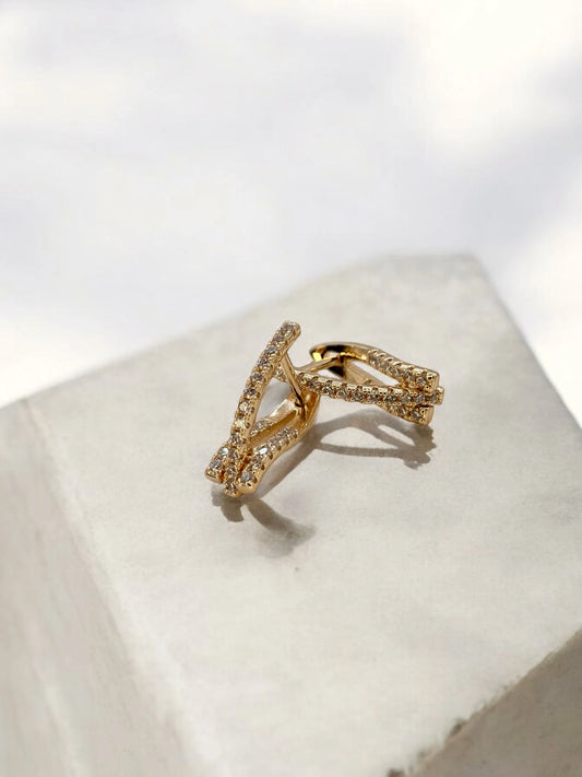 Angular elegance earrings