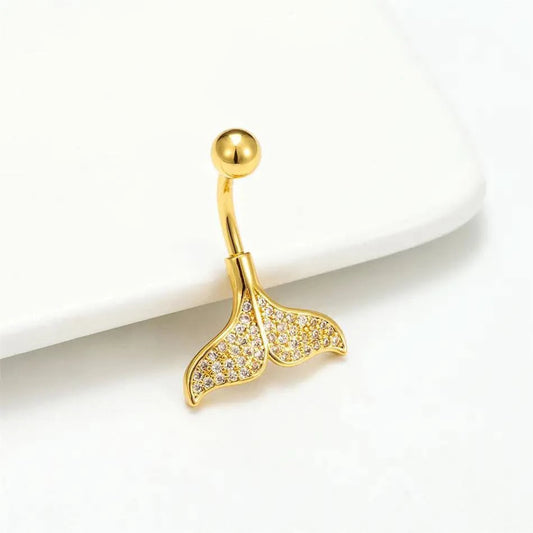 Gold Mermaid Belly Piercing