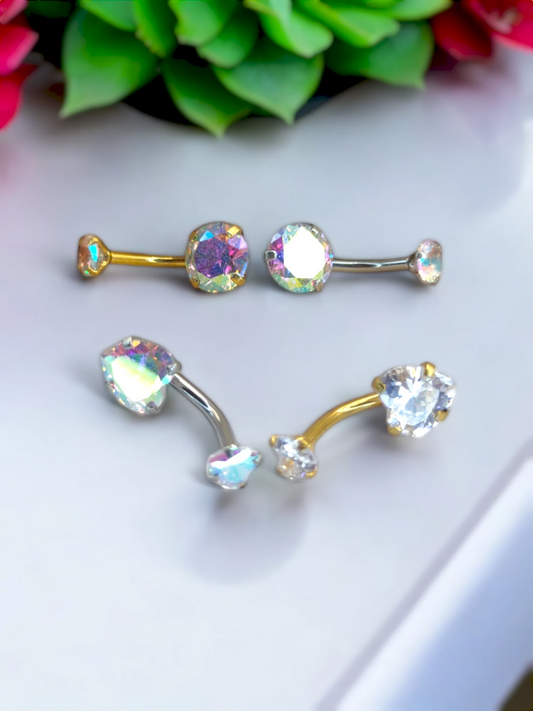 Silver Gym Belly Piercing (random choose)