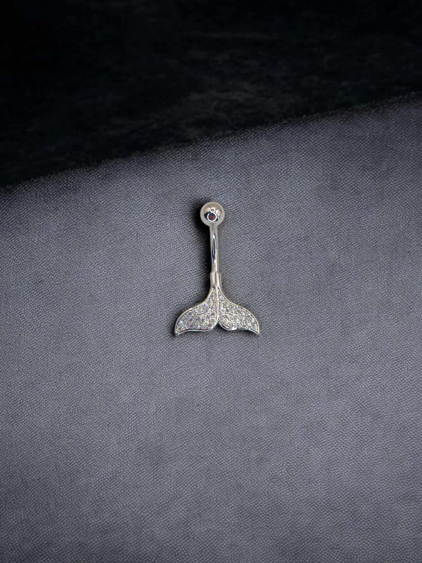 Silver Mermaid tail Belly Piercing