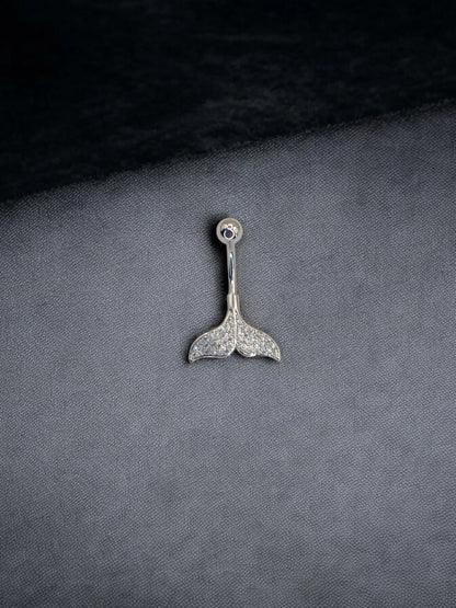 Silver Mermaid tail Belly Piercing