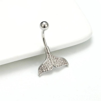 Silver Mermaid tail Belly Piercing