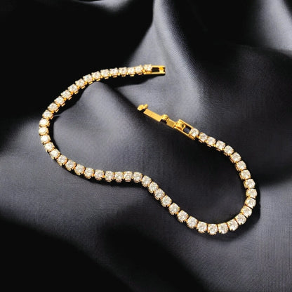 Gold tennis bracelet