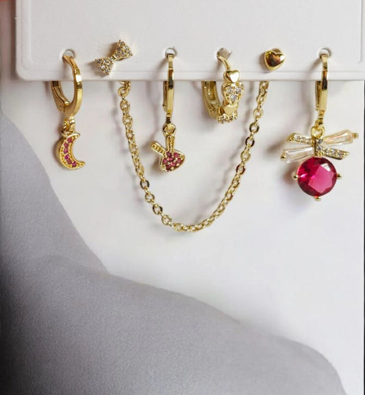 Moon & Bow charm set