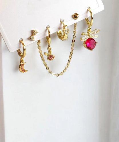 Moon & Bow charm set