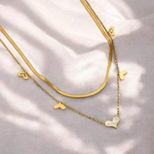 Duo heart necklace