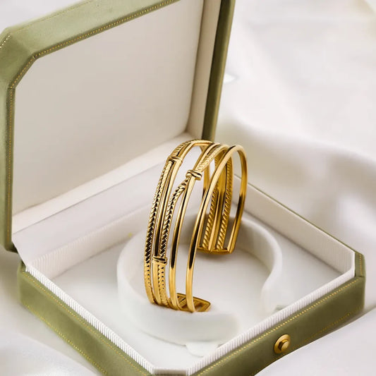 Golden strand bangle