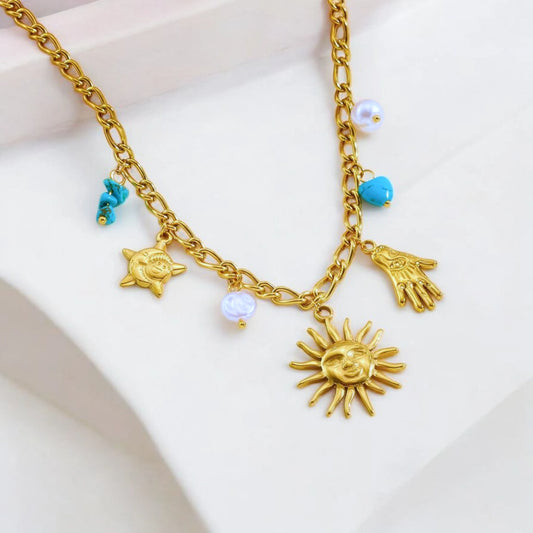Sunbeam charm necklace