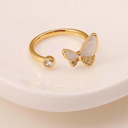 Sparkle butterfly ring