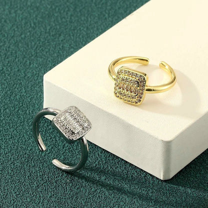 Square sparkle ring