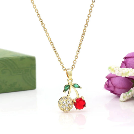 Cherry charm necklace
