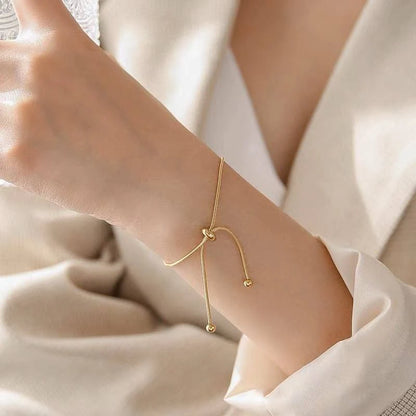 Gold slider bracelet