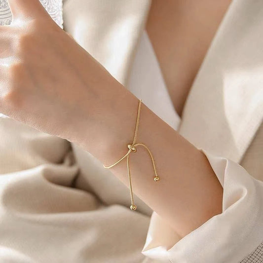 Gold slider bracelet