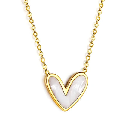 White heart necklace