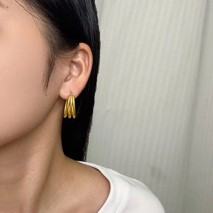 Triple band earrings