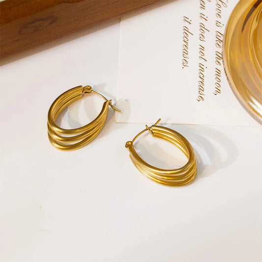 Triple band earrings