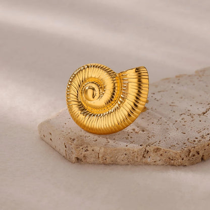Golden shell ring