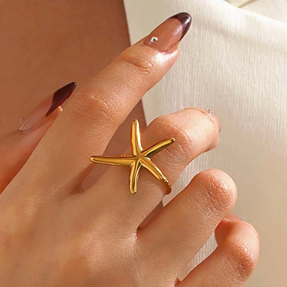 Golden star ring
