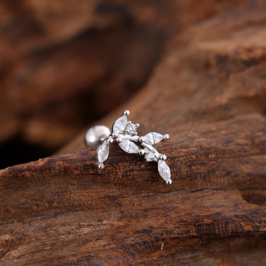 Silver grace ear piercing