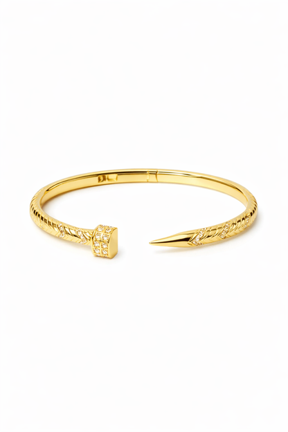 Gold spike cuff _ 18k gold plated