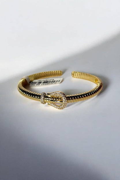 Buckle cuff _ 18k gold plated