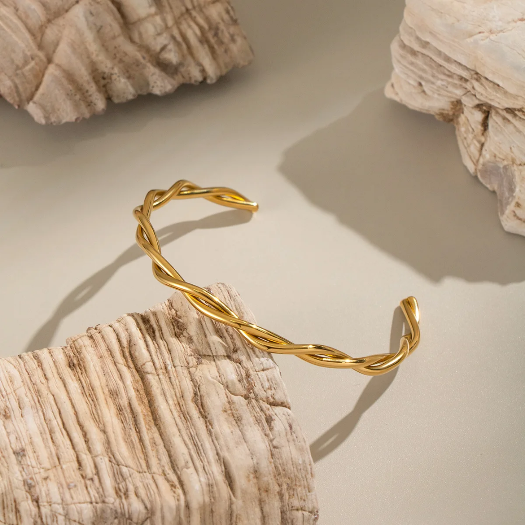 Golden spiral bangle